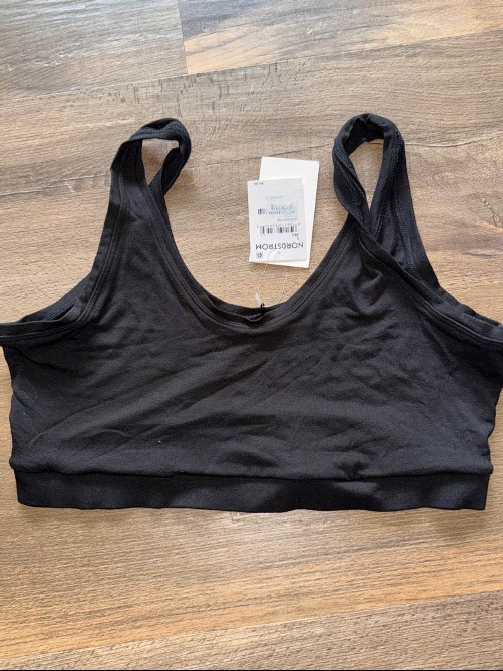 Nordstrom Black Seamless Sports Bralette